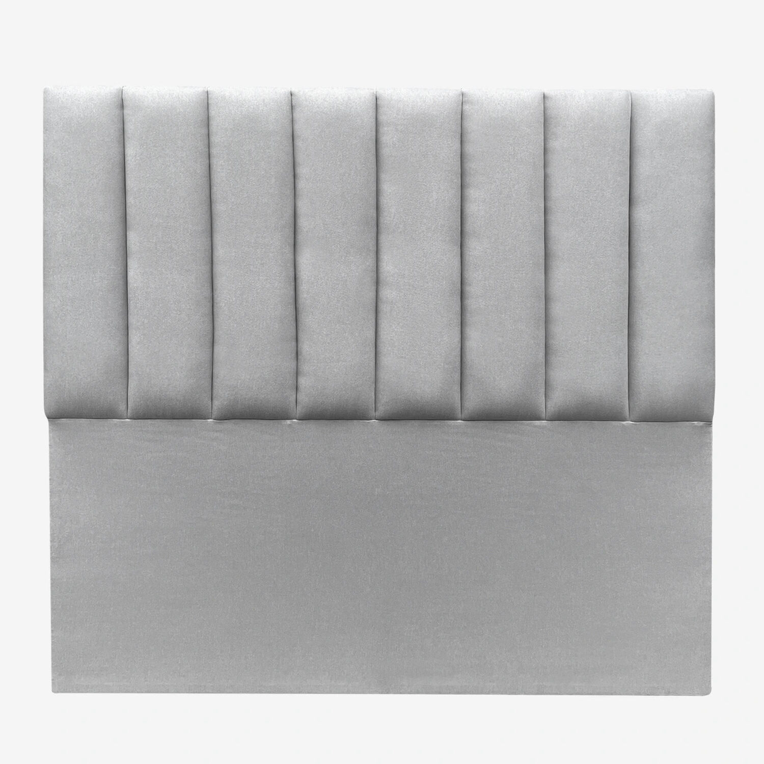 Respaldo De Cama Tubular Vertical Lino Gris Plata 2 Plazas image number 0.0