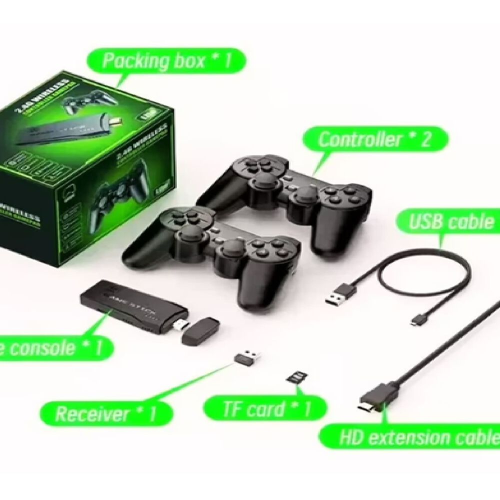 Consola Retro De Videojuegos 64gb 10000 Juegos+controles Inalámbricos image number 2.0
