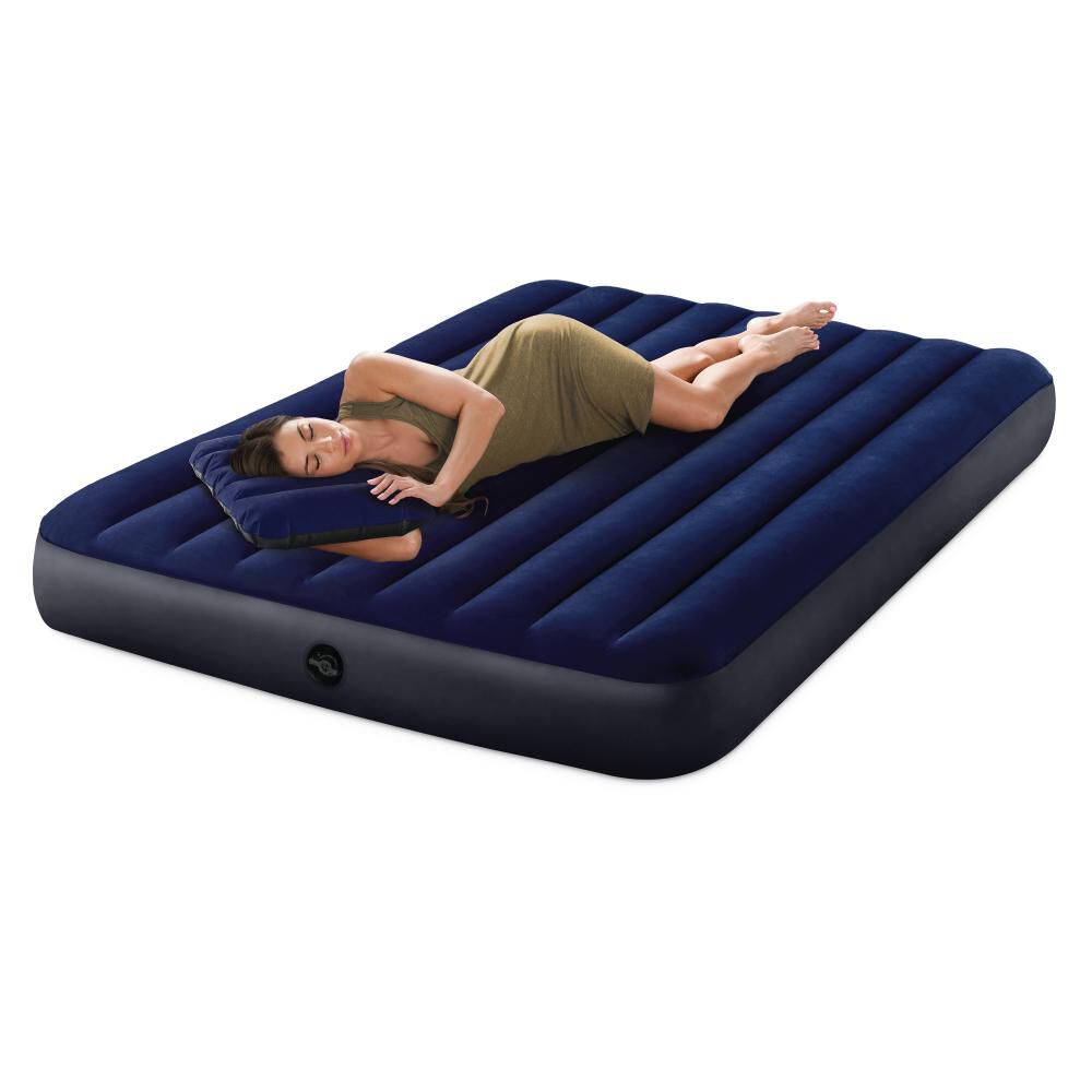 Colchon Inflable 2 Plazas Downy + Inflador Y 2 Almohadas Intex image number 3.0