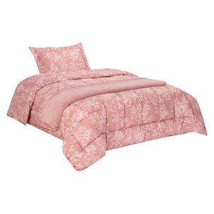 Set Plum&oacute;n Belle Noite Orquidea / 1.5 Plazas + Manta 130x160 Cm