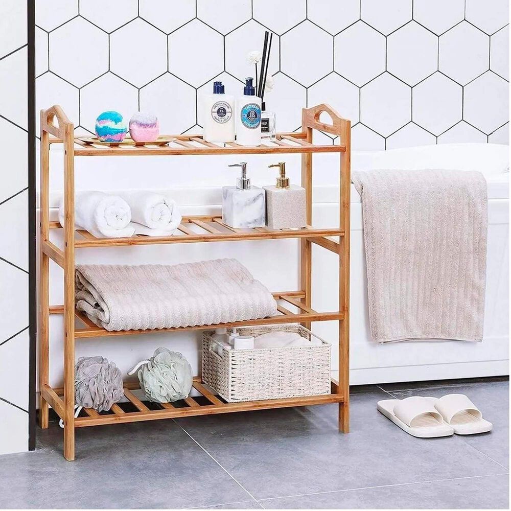 Estante De Bamb&uacute; 4 Niveles 67x27 Cm image number 3.0