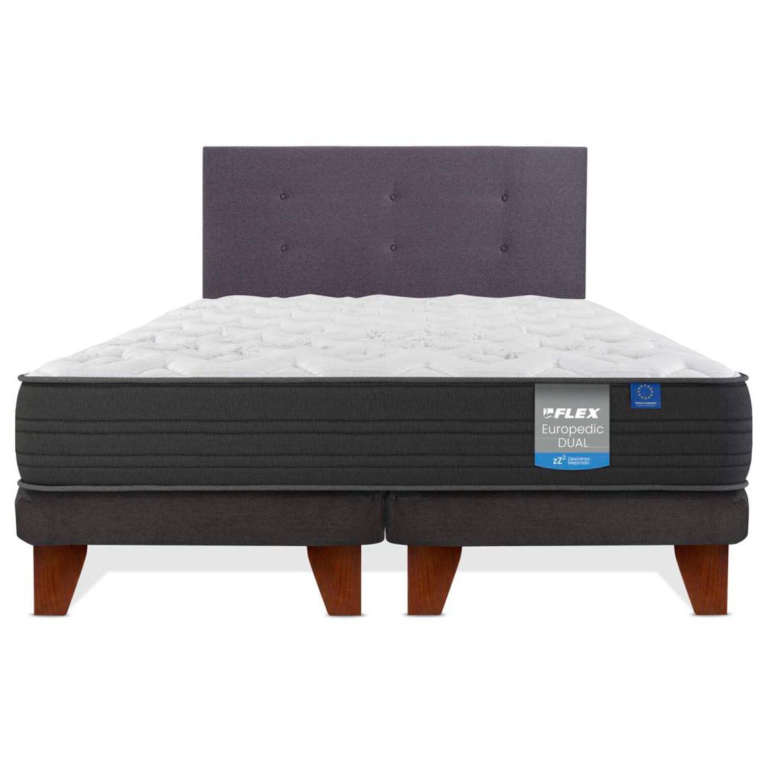 Cama Europea Flex Europedic Dual / King / Base Dividida + Respaldo image number 0.0