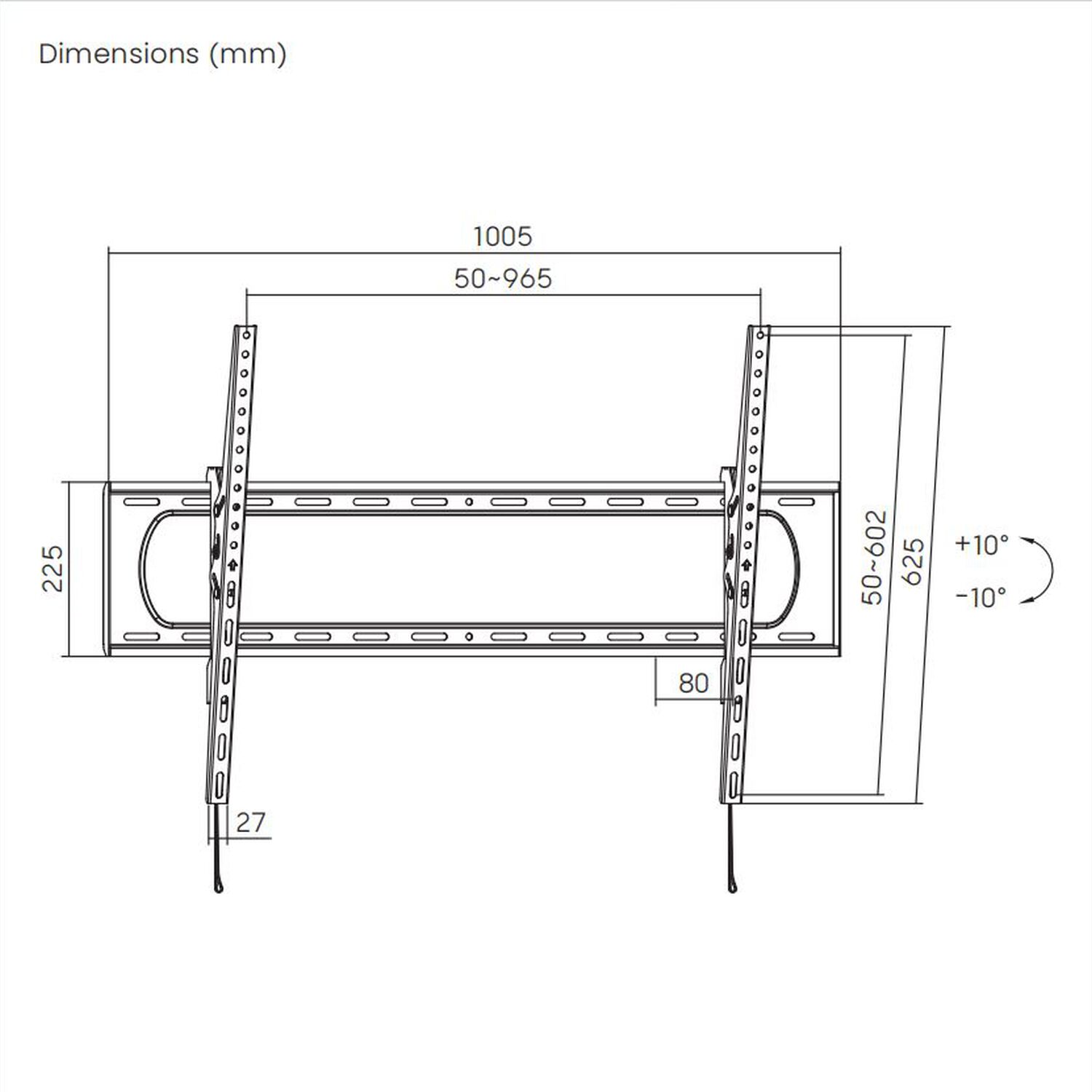 Soporte Inclinable Alta Carga Para Tv 60"~120" 120kg Brasforma Sbrp73-69t image number 5.0