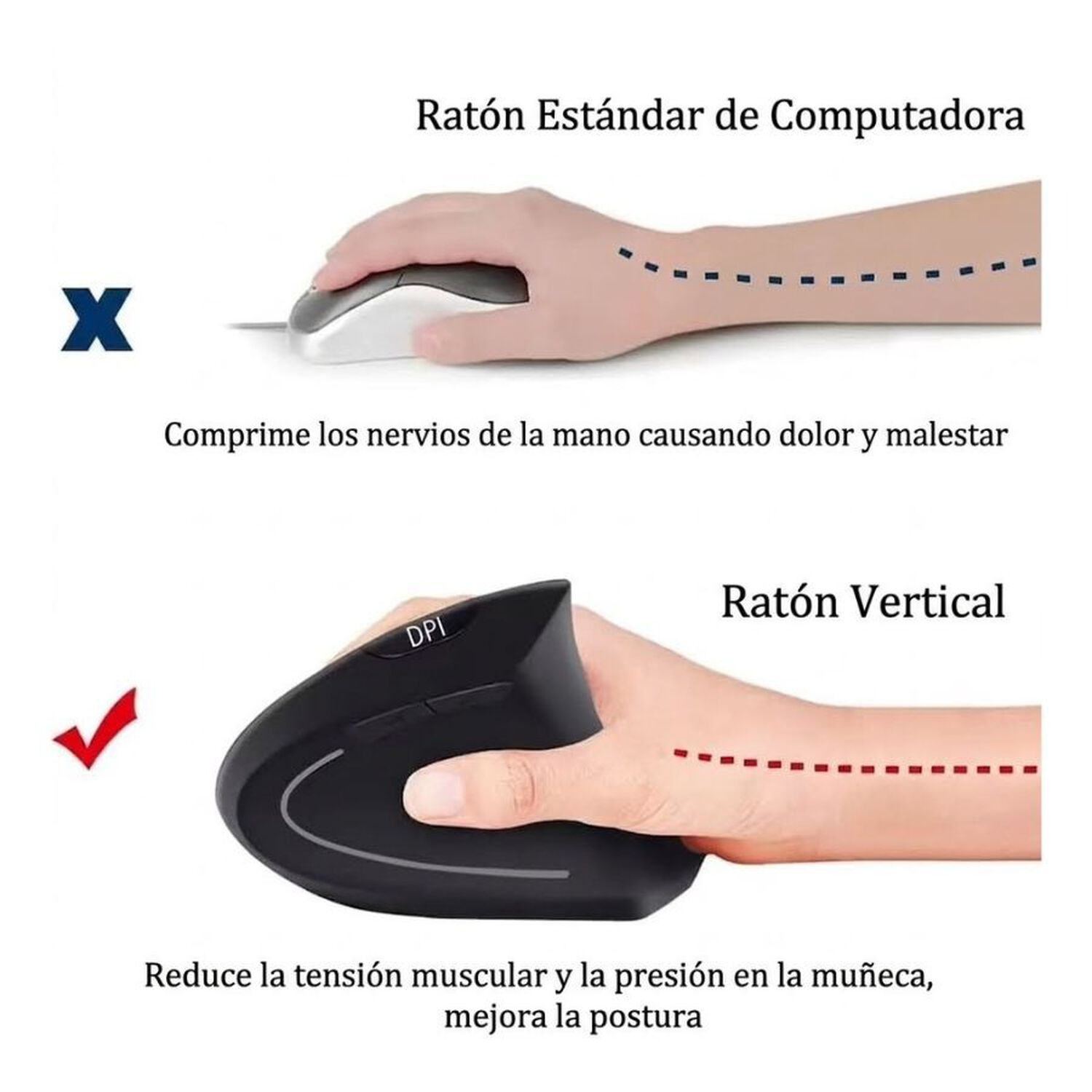 Mouse Vertical Ergon&oacute;mico Inal&aacute;mbrico image number 2.0