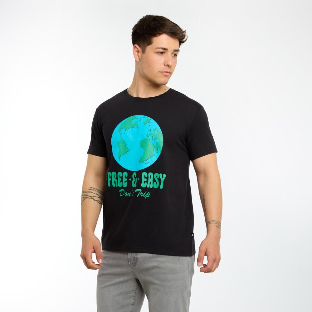 Polera Estampada Manga Corta Cuello Redondo Hombre Skuad image number 2.0