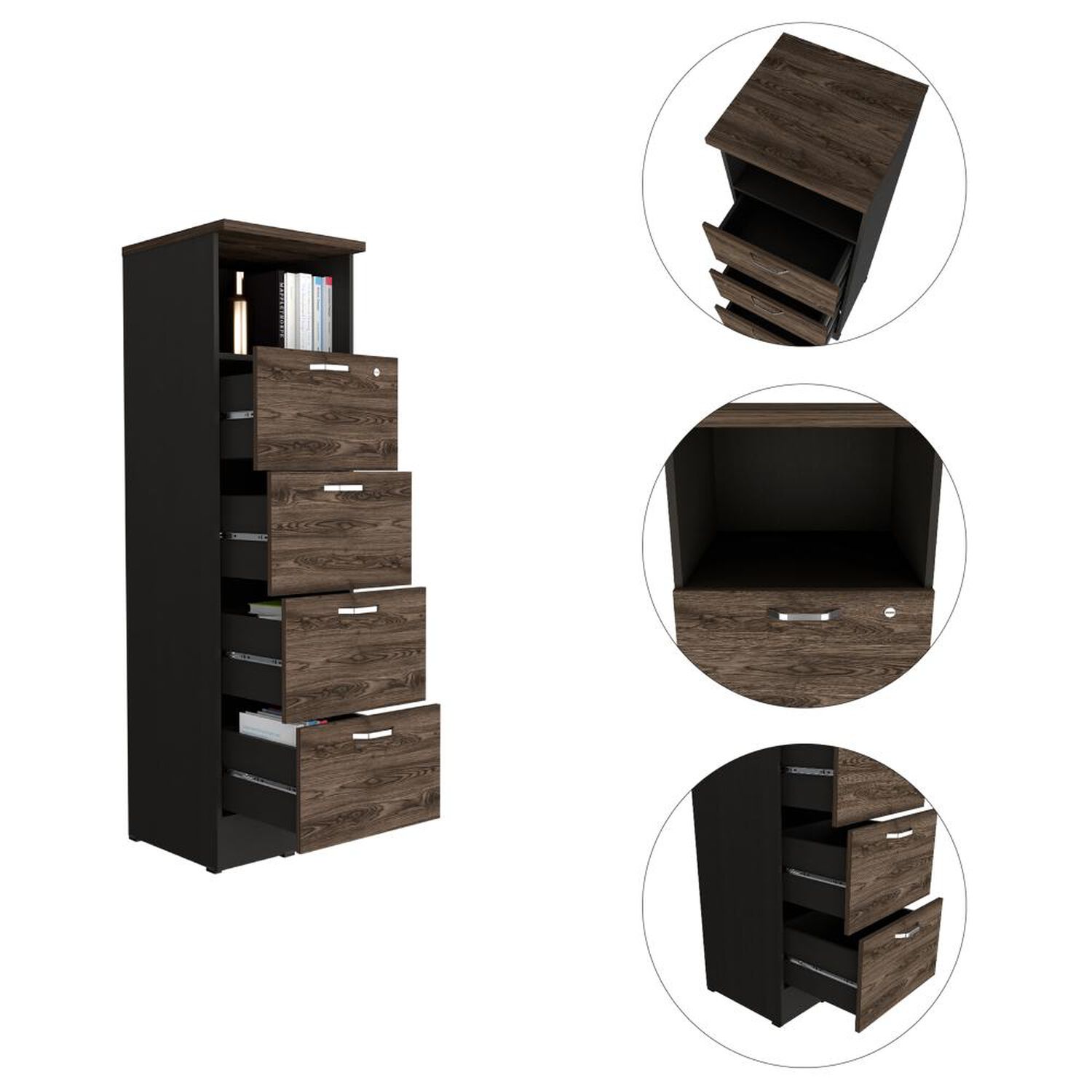 Repisa Tuhome Almacenamiento Home Office / 4 Caj&oacute;n(es) image number 8.0