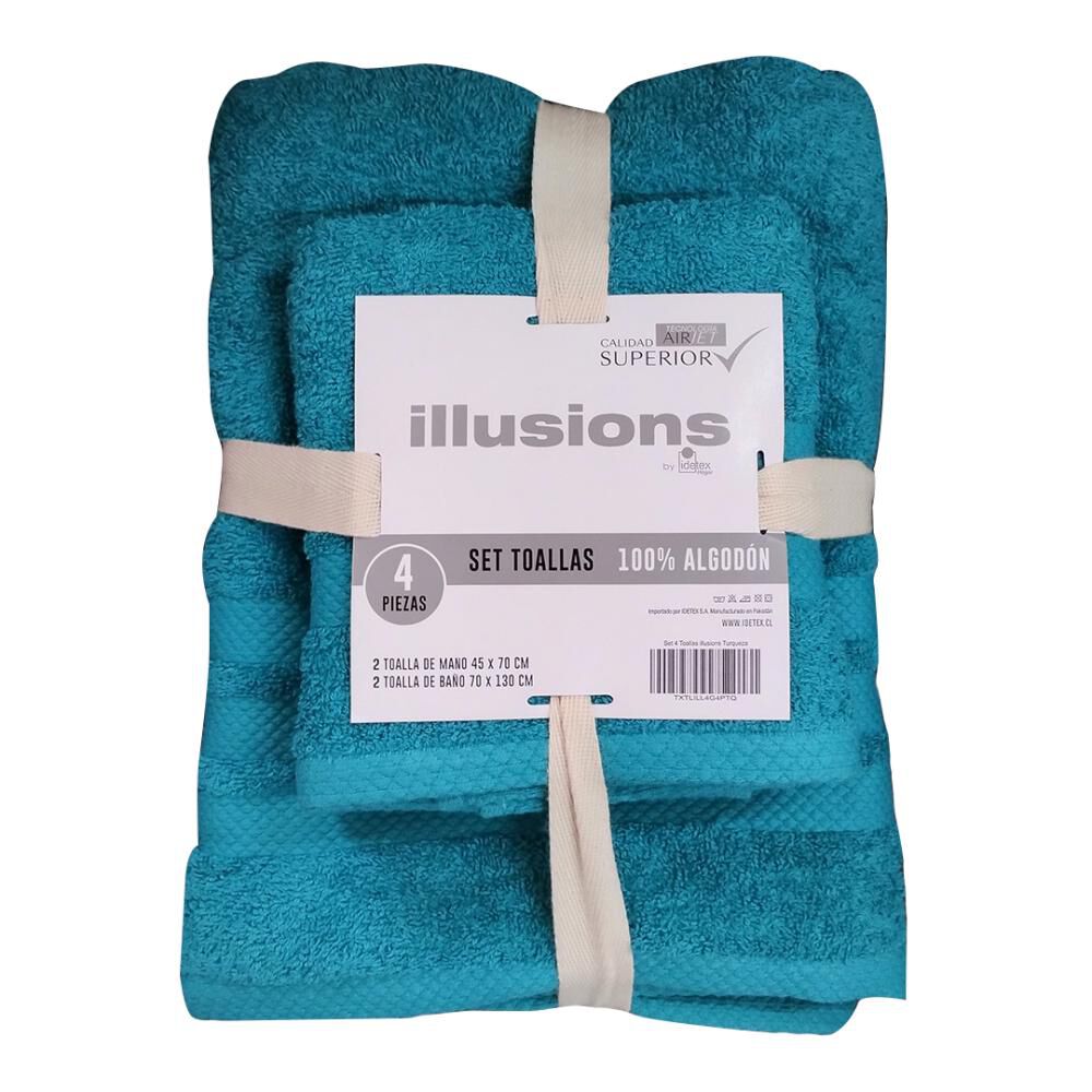 Juego De Toallas Illusions Turquesa image number 2.0