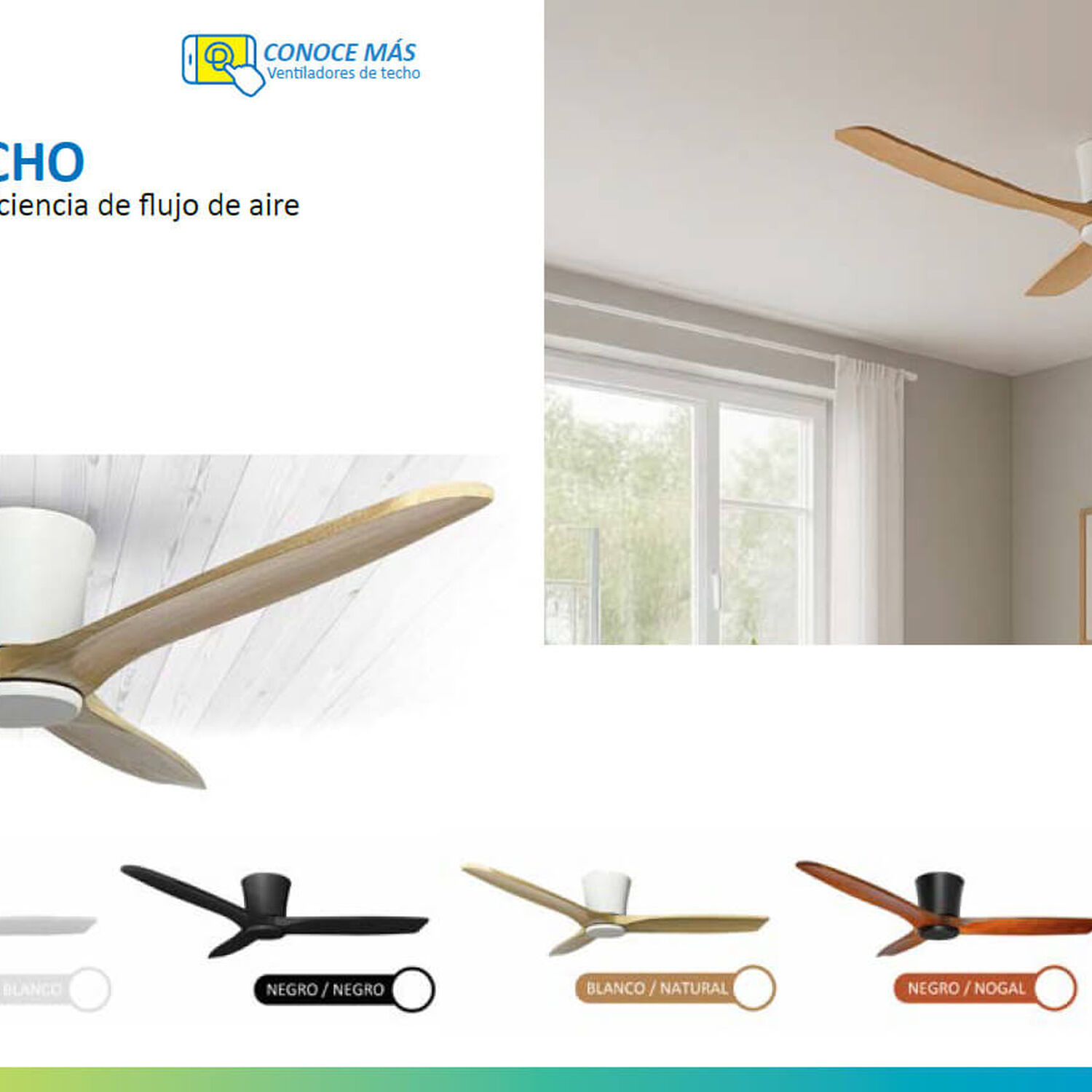 Ventilador De Techo Hydra Nogal 42 Primaterm image number 3.0