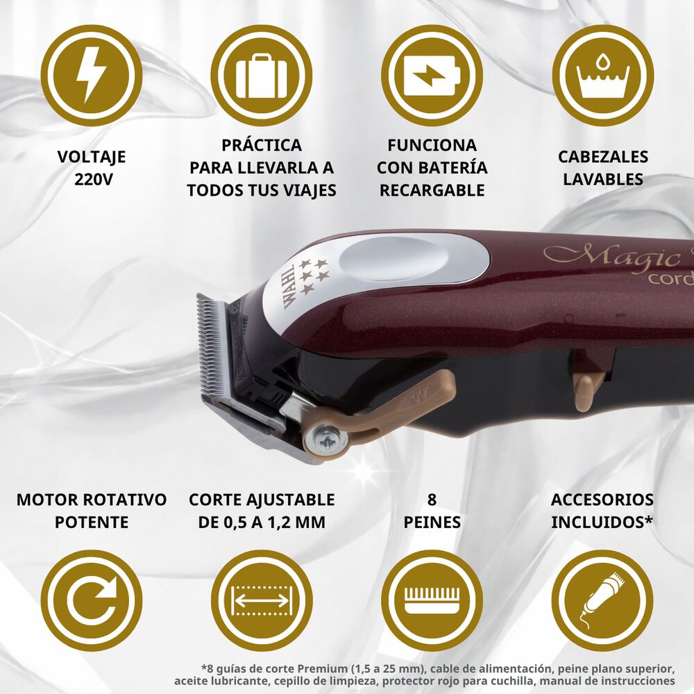 Maquina Cortadora De Pelo Profesional Wahl Magic Clip Inal&aacute;mbrica image number 2.0