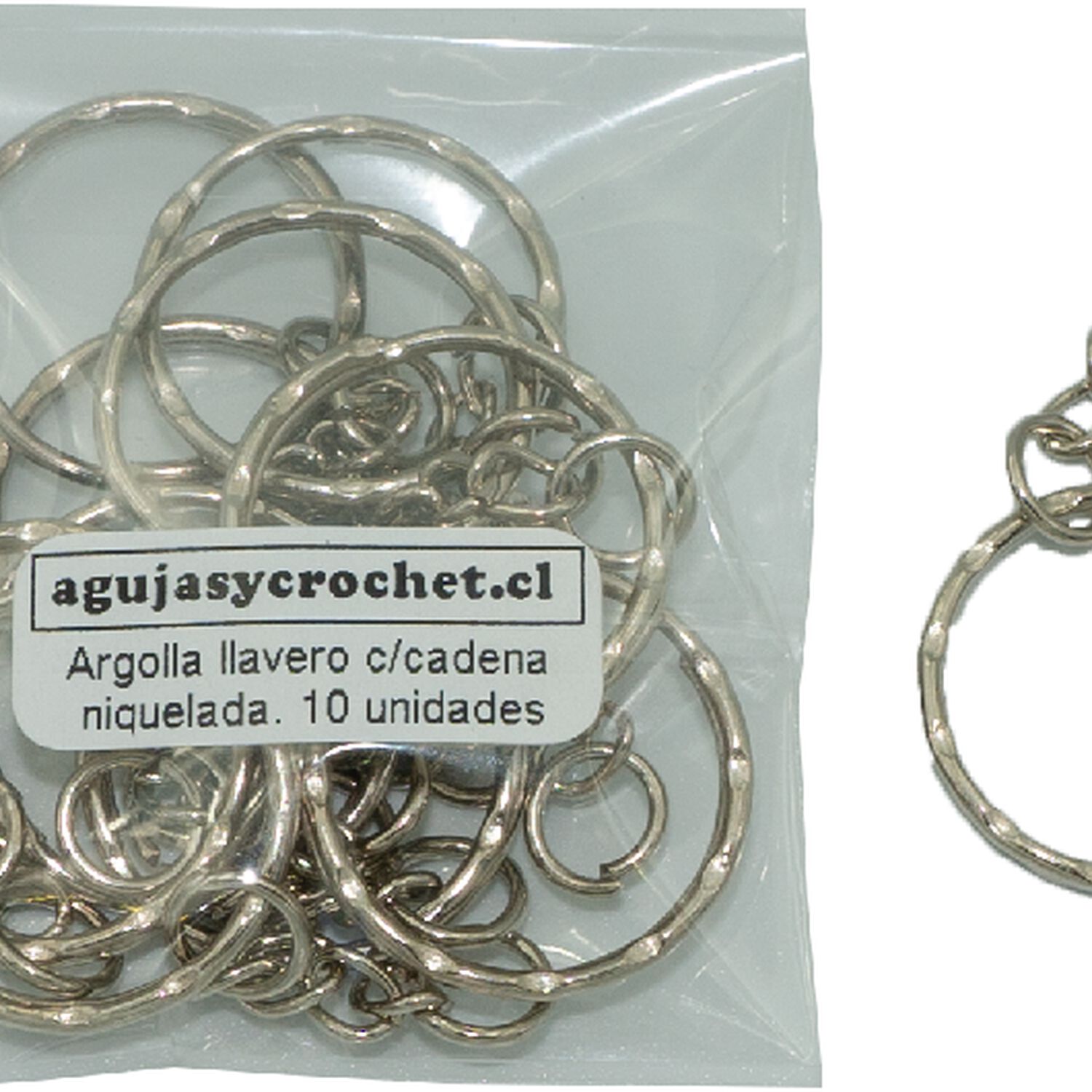 Argolla De Llavero Con Cadena 10 Unidades image number 0.0