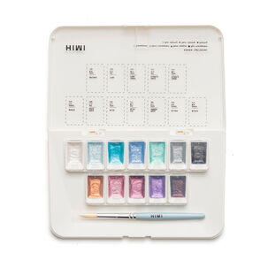 Himi Set De Acuarela Metalizada 12 Colores Selección Plata