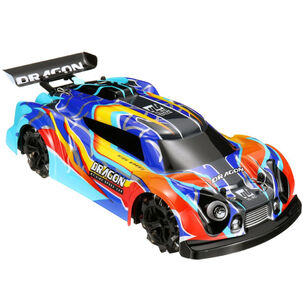 Auto De Carreras Juguete Rc Luz, Humo Y Movimiento Azul - Ps