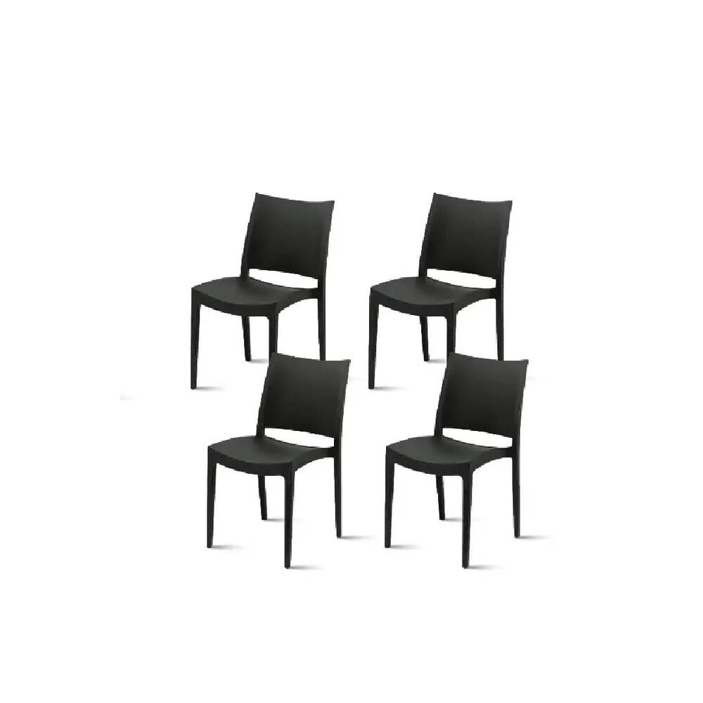 Pack 4 Sillas De Exterior Restaurant Negra image number 0.0