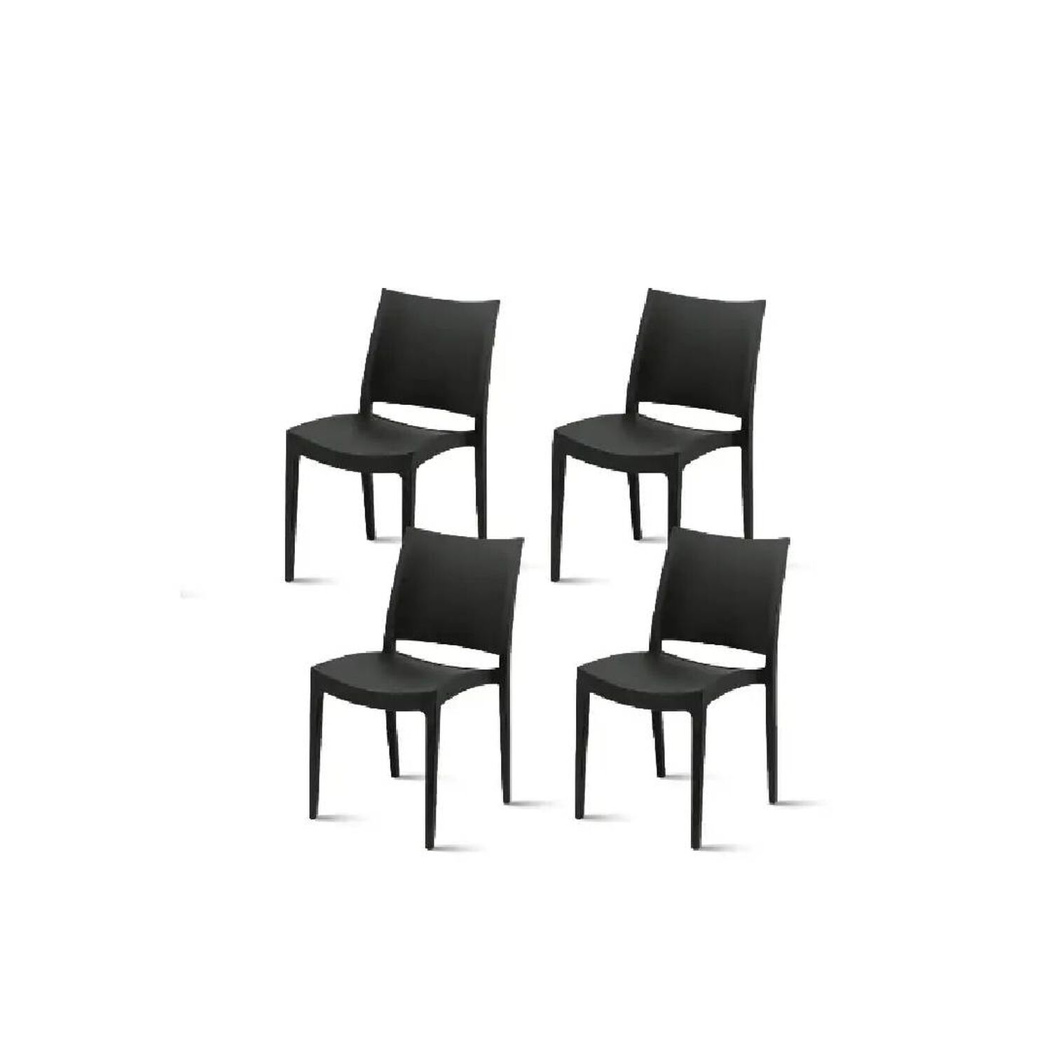 Pack 4 Sillas De Exterior Restaurant Negra image number 0.0