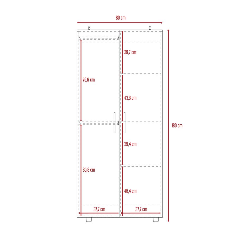 Closet 2 Puertas Fm-021g - Gris Claro image number 7.0