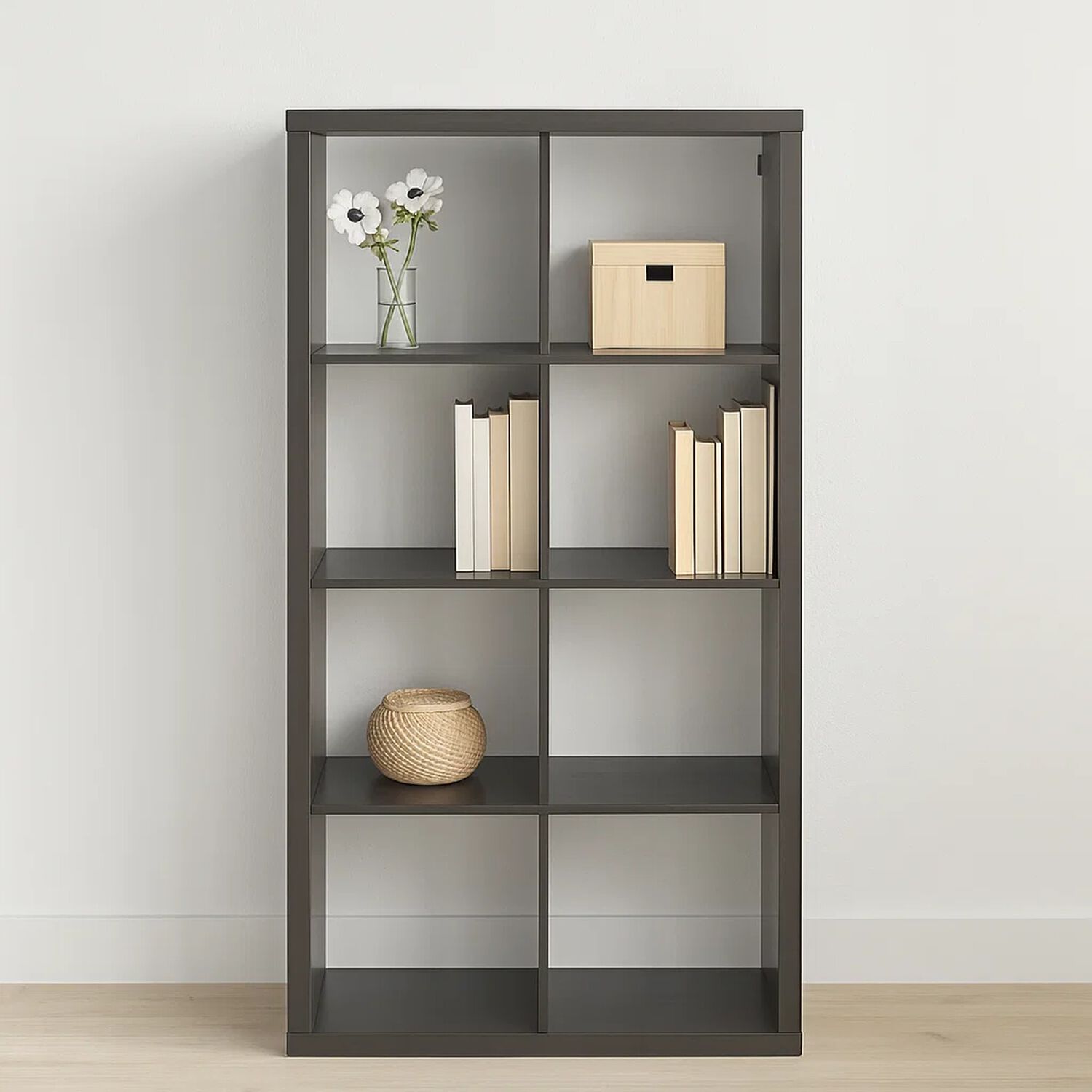 Estante Modular Zyno Con 8 Compartimentos 39x76x146 - Negro image number 1.0