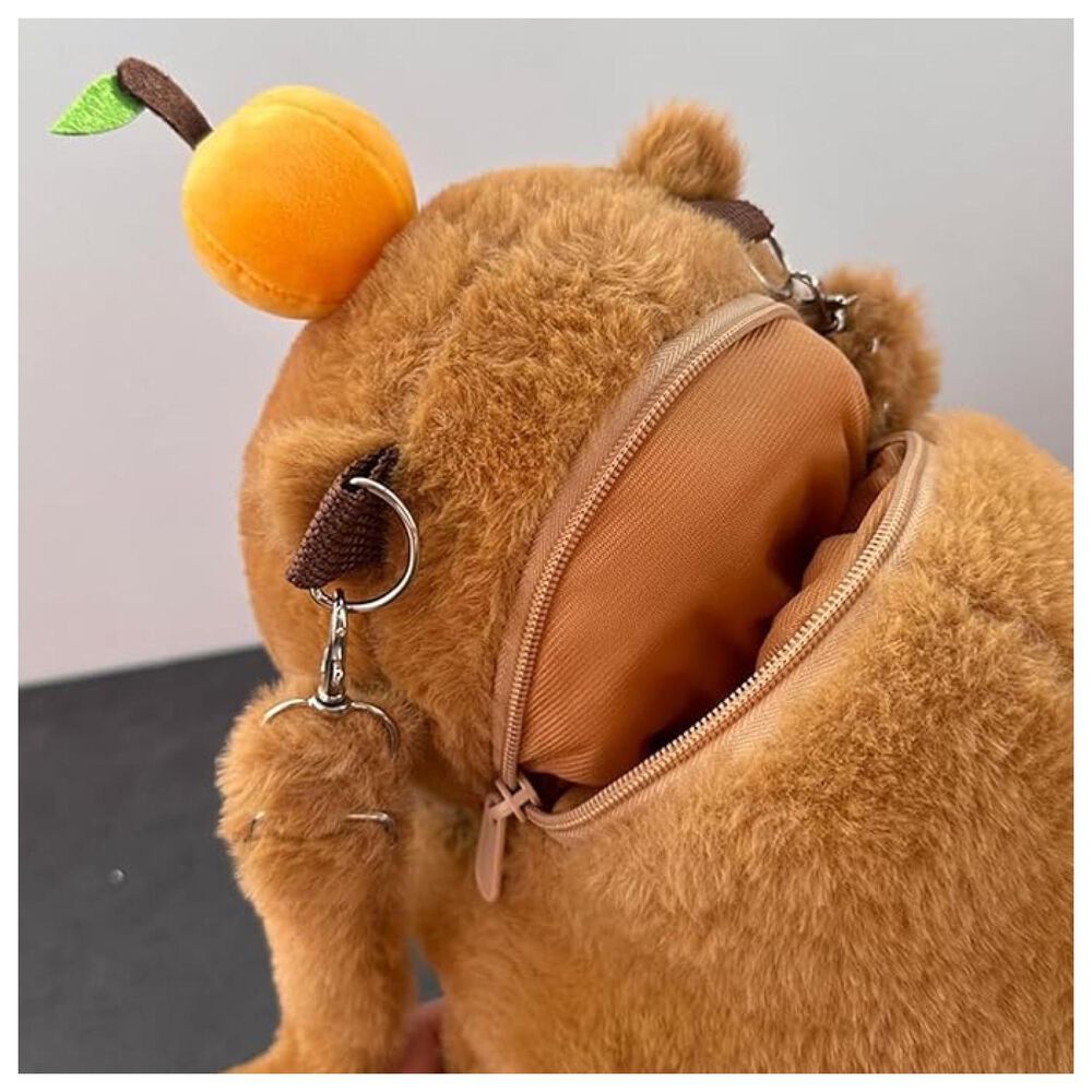 Mochila Bolso De Capibara 35cm Con Fruta Cute Infantil image number 2.0
