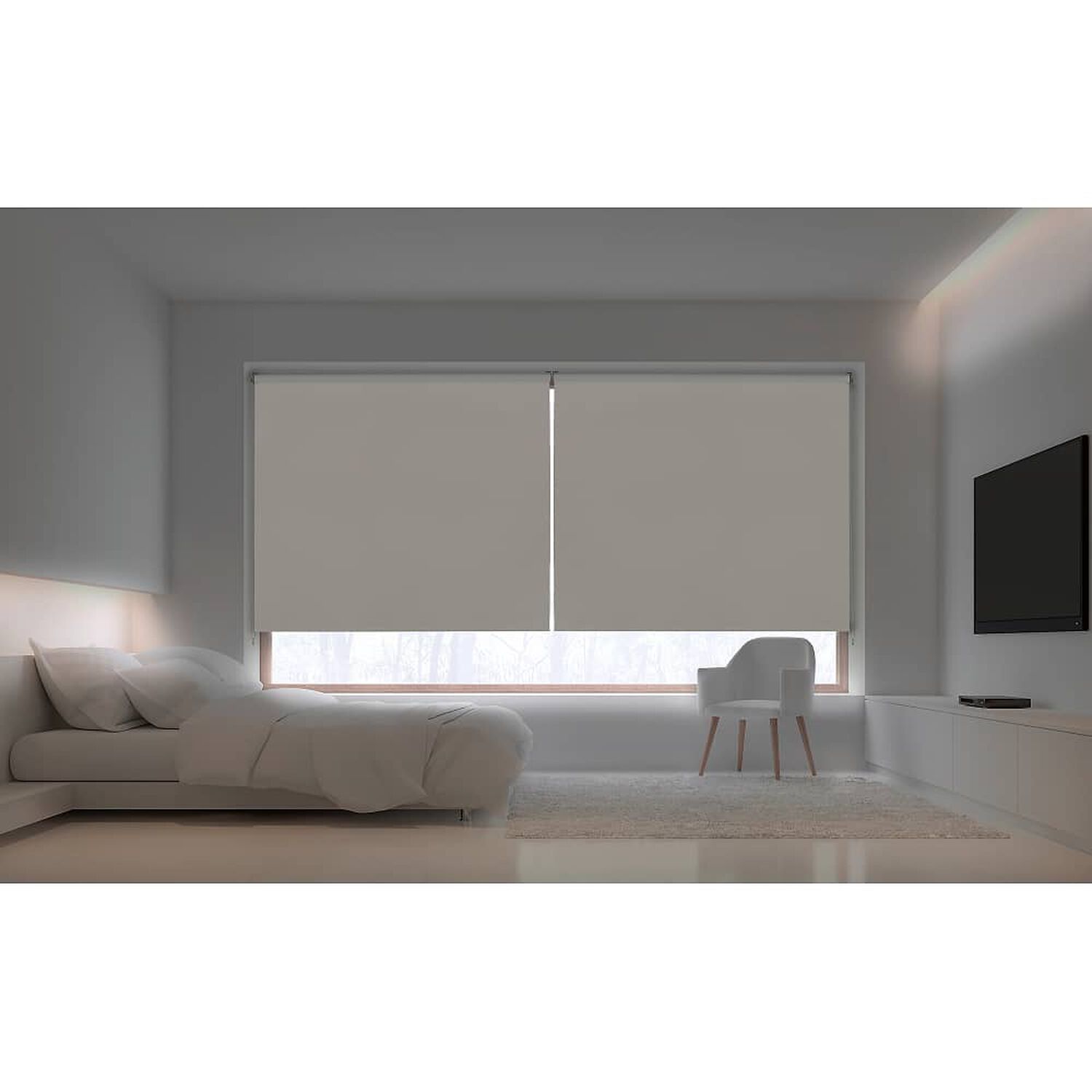 Cortina Roller Premium Viewtex Blackout Solpor Ivory 90x250 image number 1.0