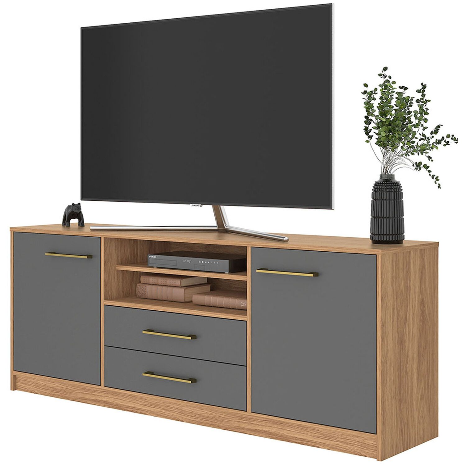 Rack Vekka Home Alerce / 2 Puertas / 2 Cajones image number 5.0