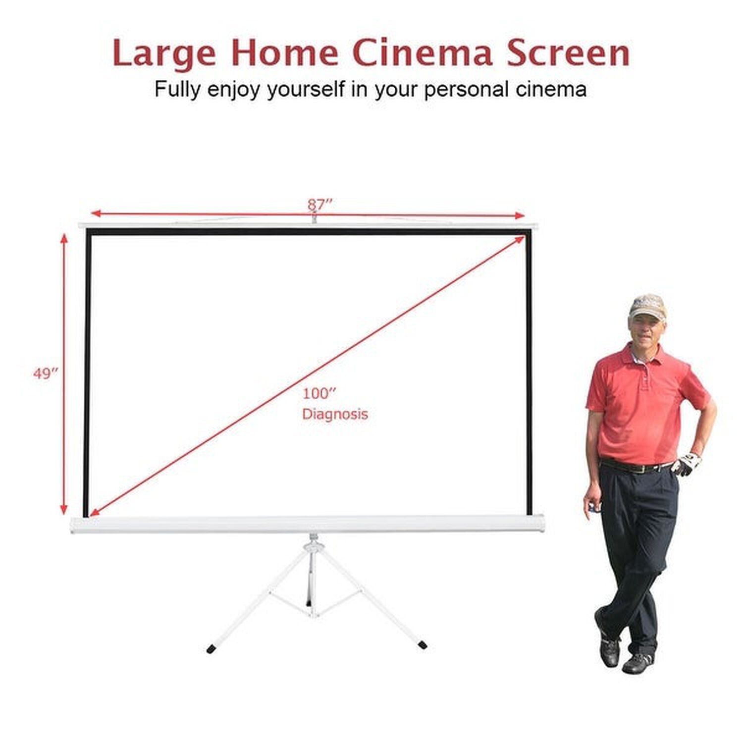 Telon De Proyector Con Tripode 2.03m X 1,52m Brasforma image number 2.0