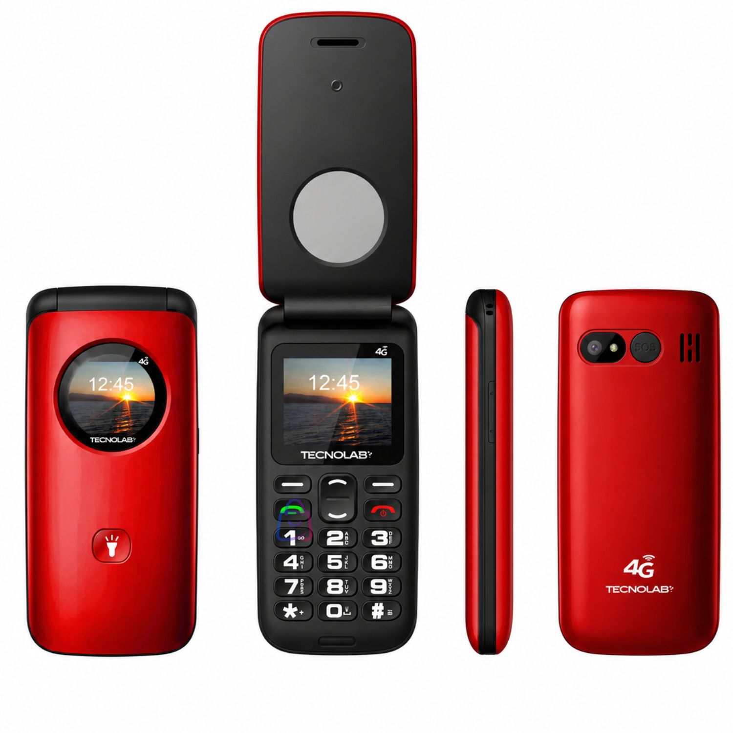 Celular Senior 4g Liberado Flip Sos Adulto Mayor Color - Ps image number 1.0