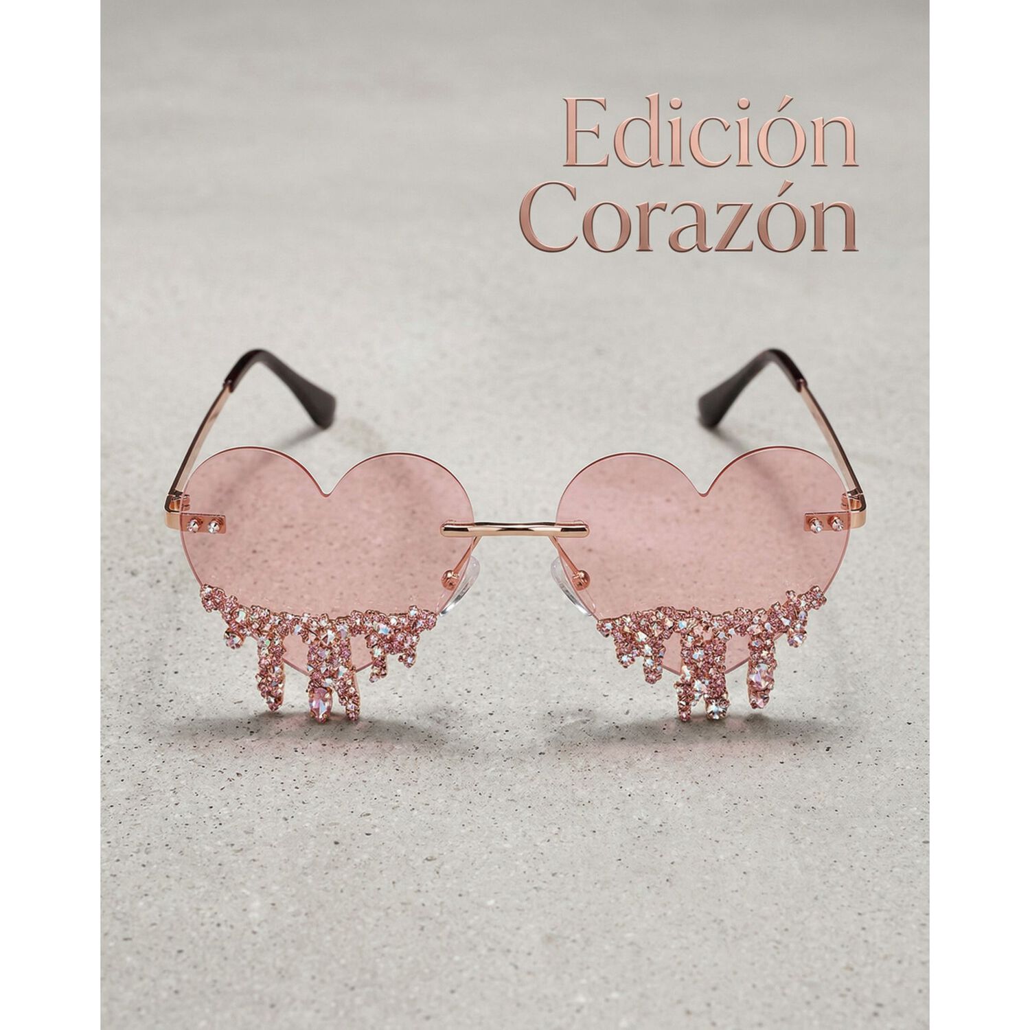 Lentes Coraz&oacute;n Con Strass Colgante Para Fiesta Mujer image number 20.0