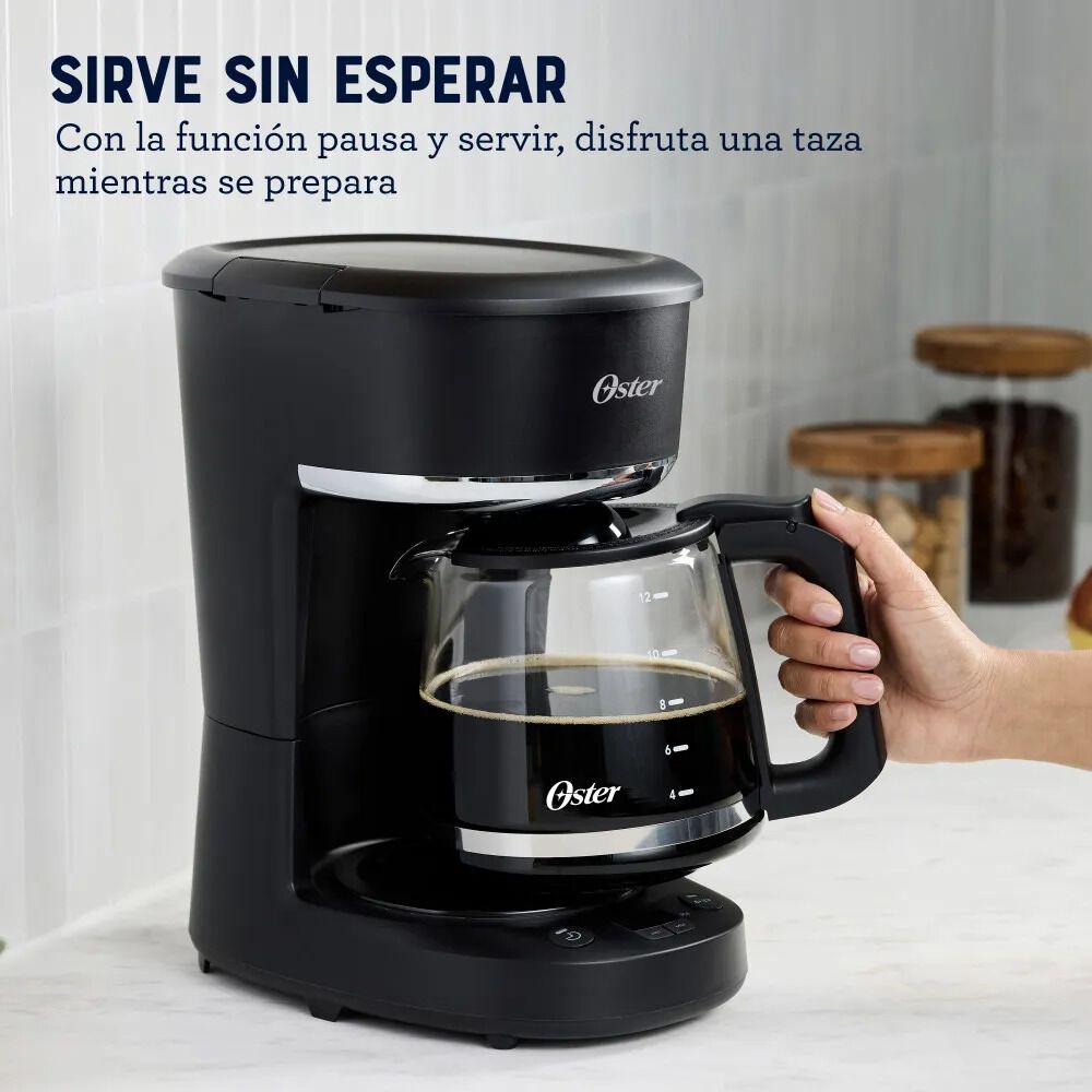 Oster Cafetera Programable Capacidad 12 Tazas Bvstdcp121b Con Filtro Reutilizable image number 9.0