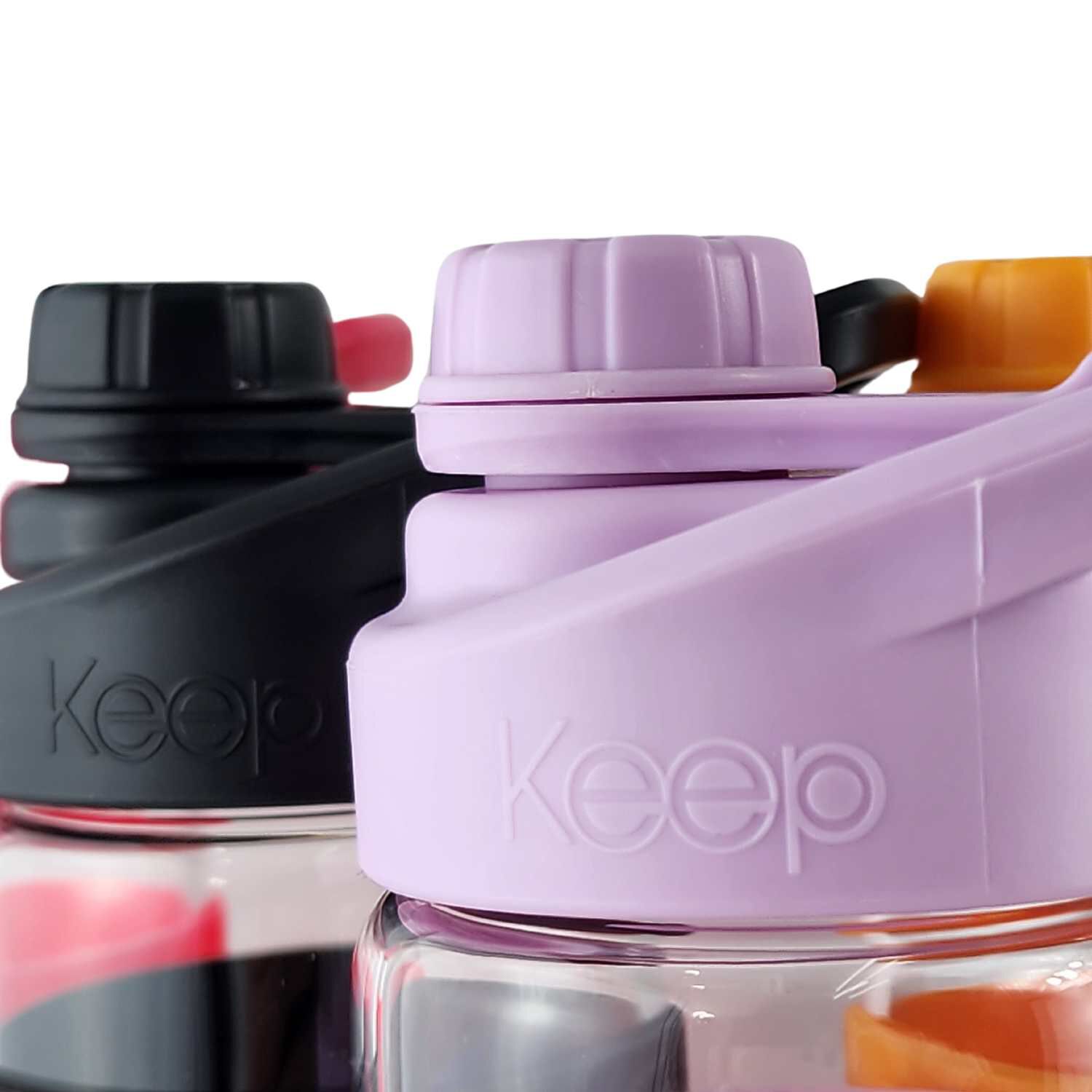 Botella Keep 470ml Vidrio Protector Agua Deportes Outdoor Lila image number 8.0