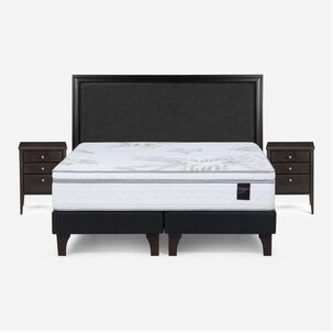 Cama Europea Rosen Nolita / 2 Plazas / Base Dividida + Set De Maderas Nolita Grafito