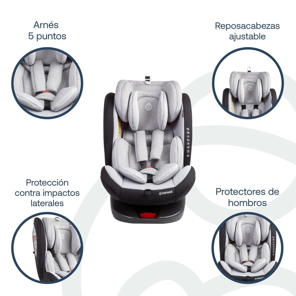 Silla De Auto Saturn Light Grey image number 2.0