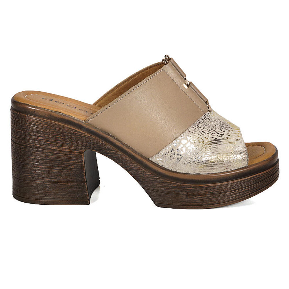 Sandalia Cuero Wilany Beige Print image number 1.0