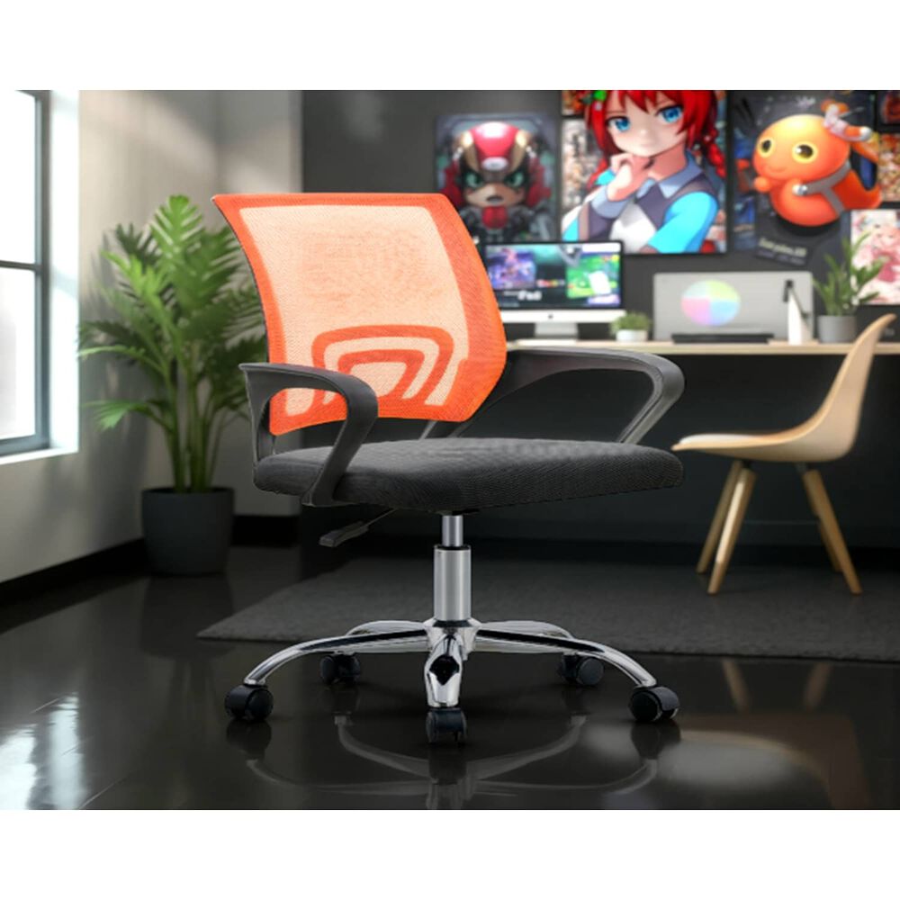 Silla De Oficina Ejecutiva Nueva York Ergonomica Respaldo Malla Naranja Bm-520mo Arthome image number 2.0