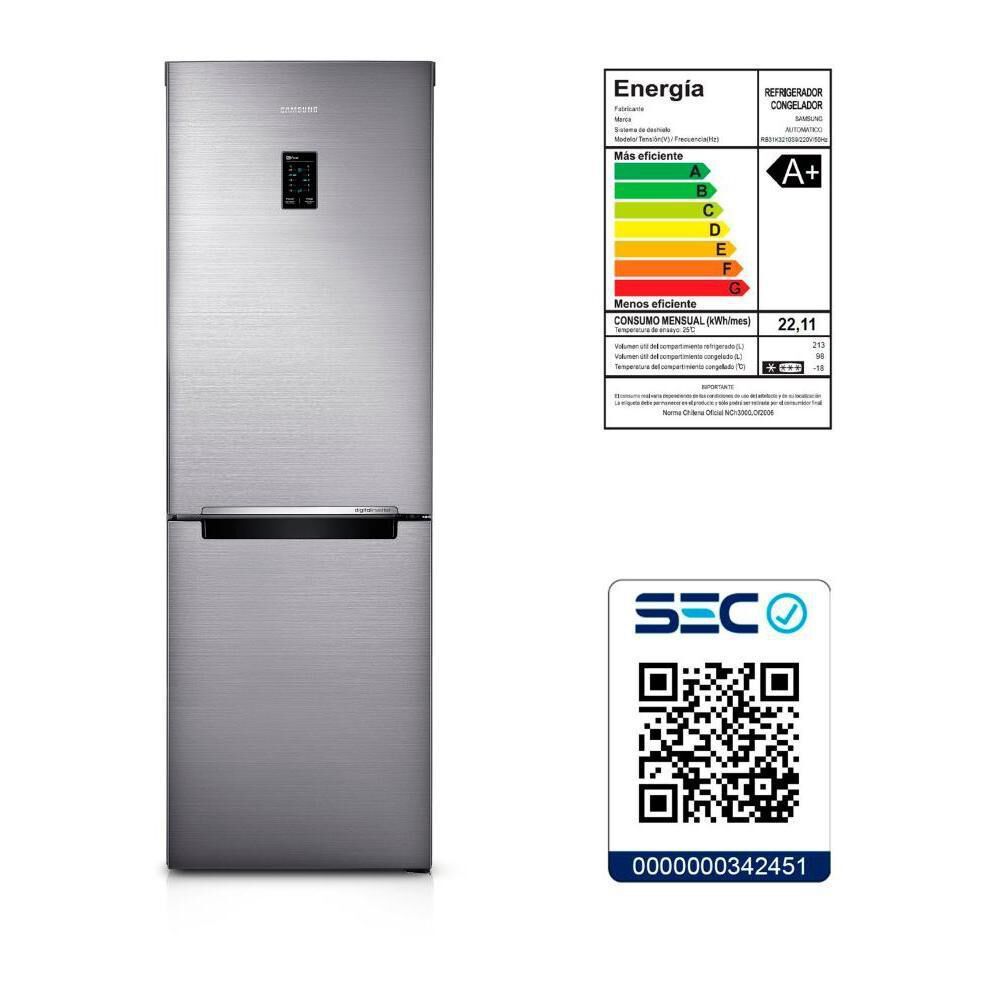 Refrigerador Bottom Freezer Samsung RB31K3210S9/ZS / No Frost / 311 Litros / A+ image number 6.0