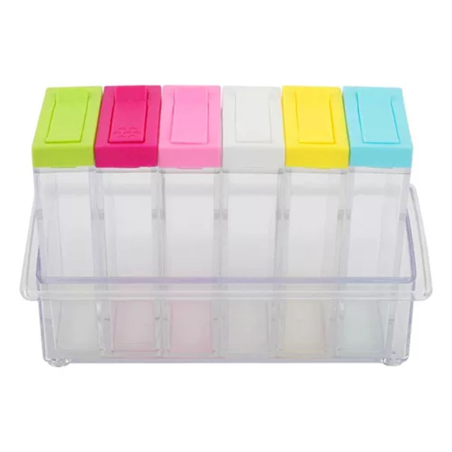 Especiero 6 Frascos Rectangular Ideal Cocina Organizador image number 0.0