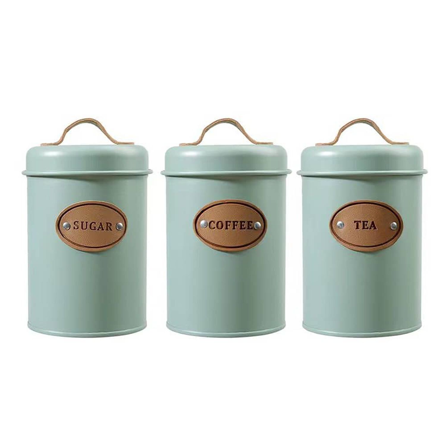 Set De 3 Canister De Cocina - Dise&ntilde;o Verde Agua image number 0.0