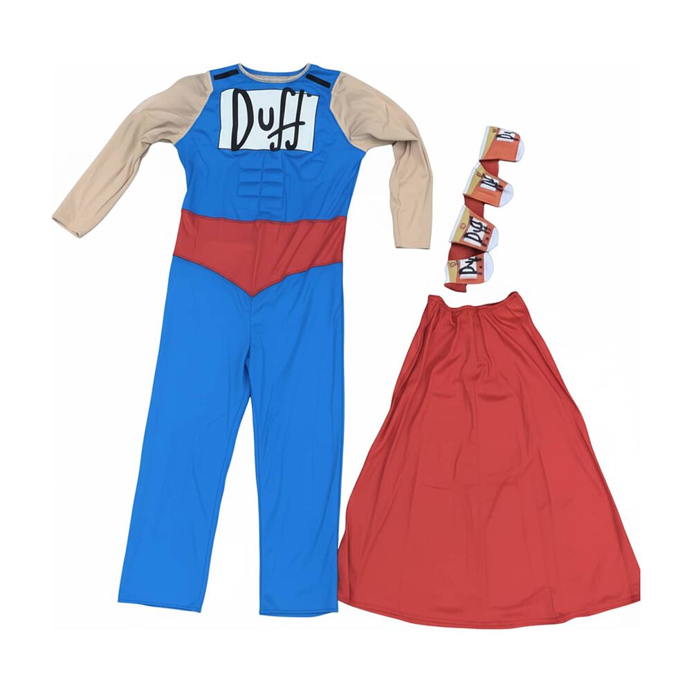 Disfraz Cosplay Duff Man Los Simpson Cerveza image number 3.0