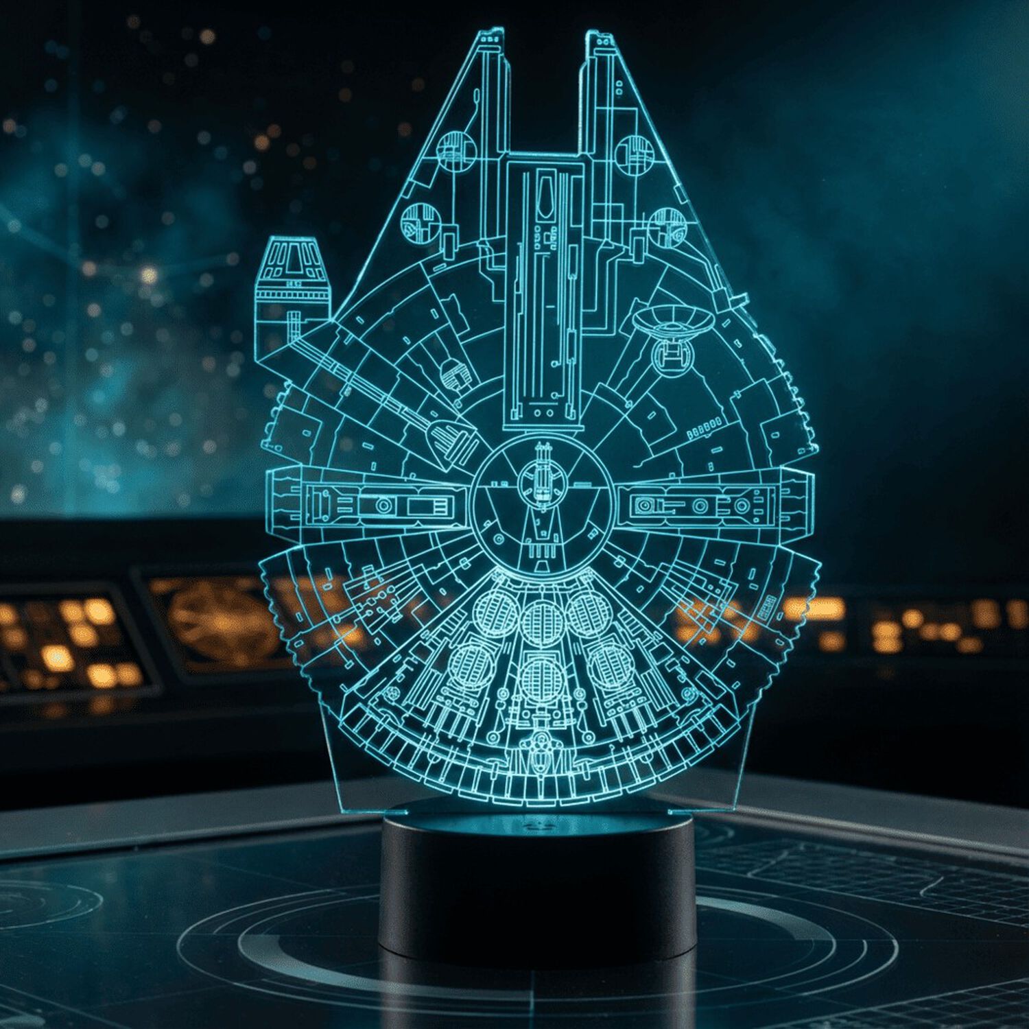 Lampara 3d Star Wars Halcon Milenario image number 0.0