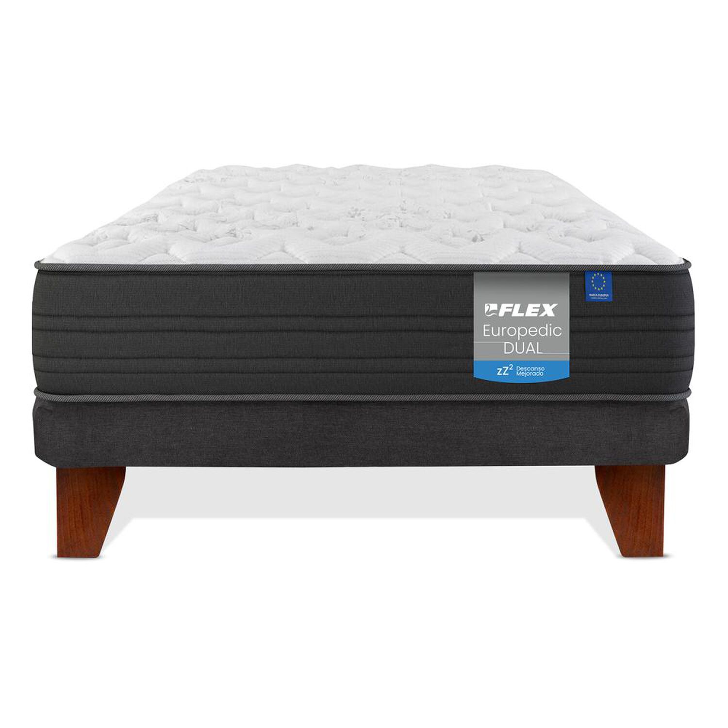 Cama Europea Europedic Dual / 1.5 Plazas / Base Normal image number 0.0