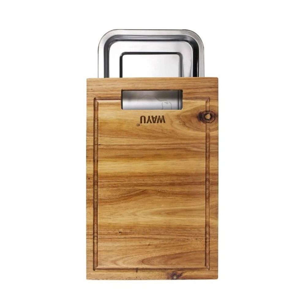 Tabla Madera Bandeja De Acero Wayu image number 1.0