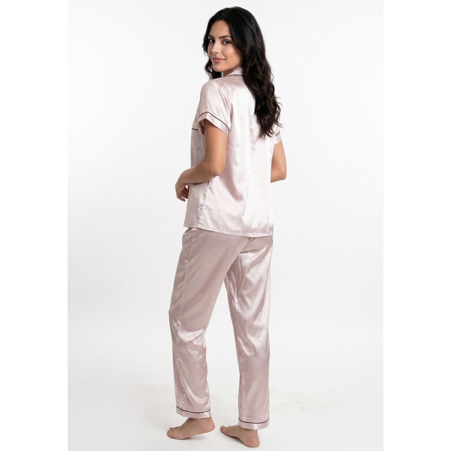 Pijama Largo Abotonado Satin Mujer Kayser 70.1144m-ros image number 1.0