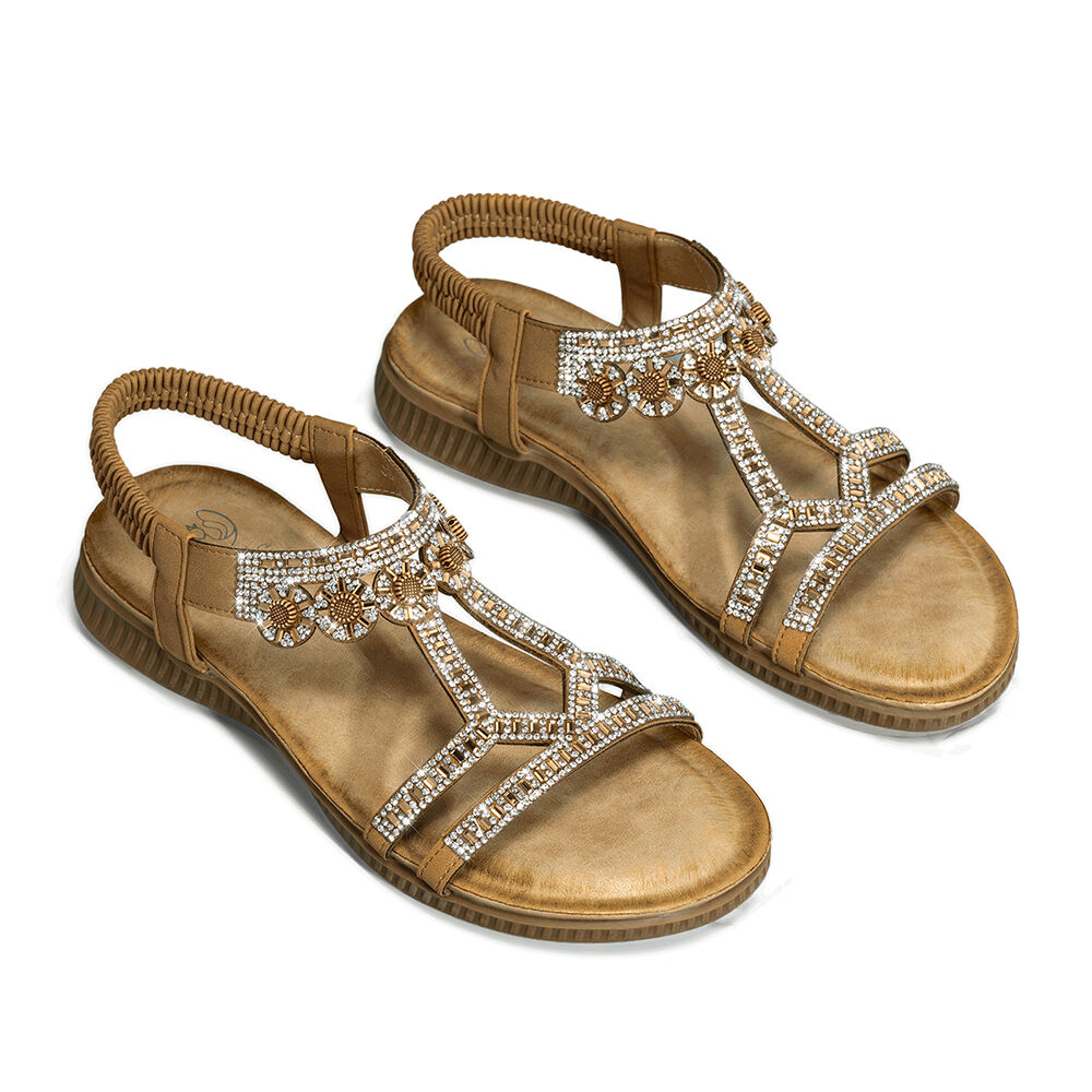 Sandalia Plana Comfort Pedrer&iacute;a Mujer Weide Js77 image number 5.0