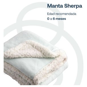 Manta Sherpa Bebesit De Polar - Celeste