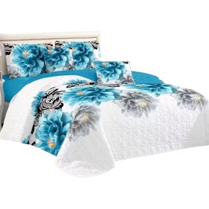 Cobertor Quilt De Verano Cubrecama 2 Plazas Colcha 230x250cm Gs