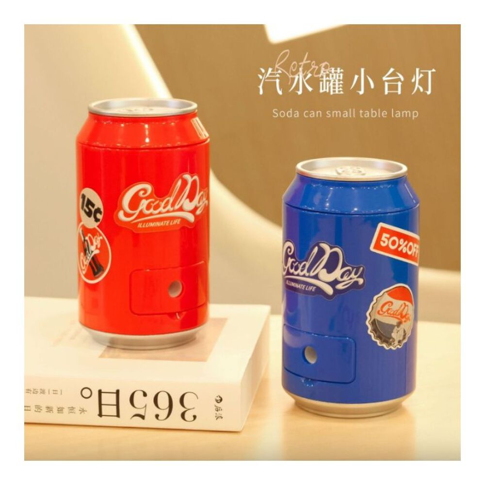 Lampara Con Forma De Lata De Soda Y Sacapuntas Stickers Usb image number 2.0