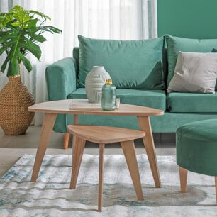 Set 2 Mesas Living Home Mobili Lund Ovalo