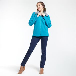 Poler&oacute;n Polar Liso Regular Cuello Alto Zipper Mujer Geeps