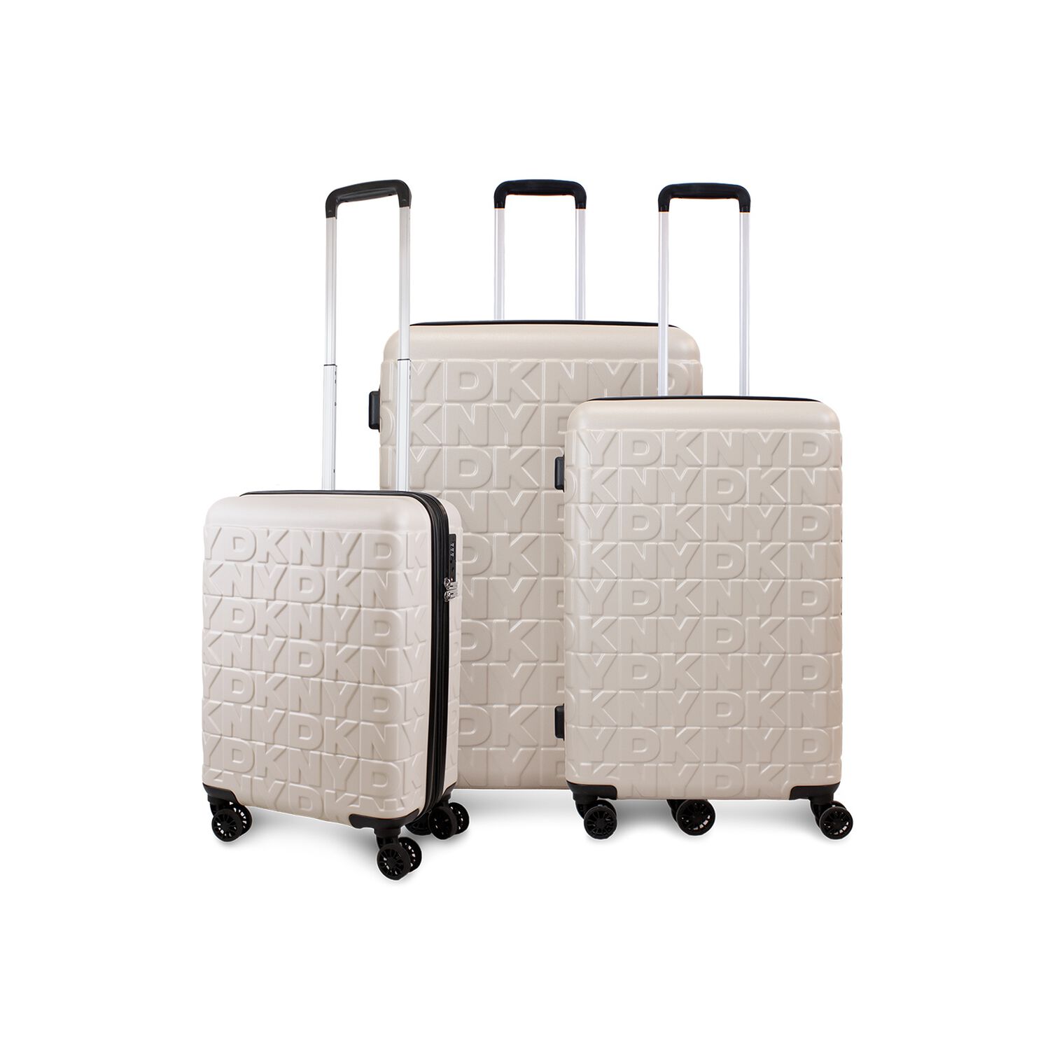 Set 3 Maletas Donna Karan Meghan Cabina Mediana Grande Beige image number 0.0