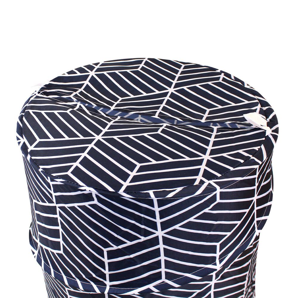 Cesto Para Ropa Plegable Nautica Home 42x55cm Azul-blanco image number 2.0
