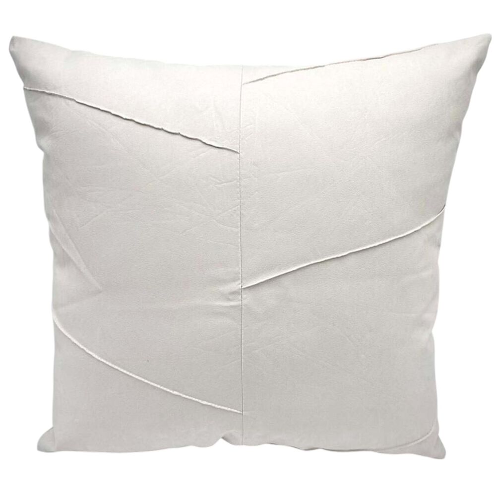 Pack De 02 Fundas De Coj&iacute;n De Semicuero Sint&eacute;tico 50x50 Cm Crema image number 0.0