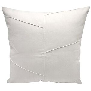 Pack De 02 Fundas De Coj&iacute;n De Semicuero Sint&eacute;tico 50x50 Cm Crema